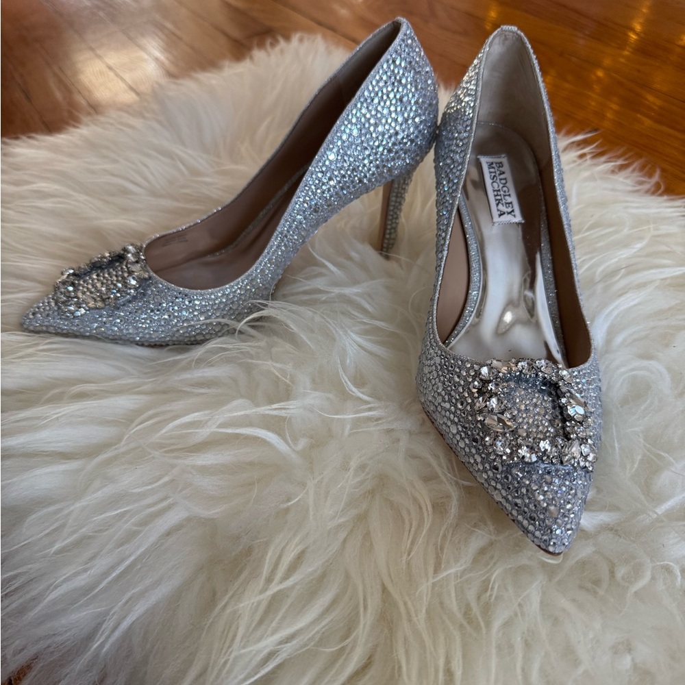 Badgley Mischka Cher ii silver crystal pump - Picture 5 of 6